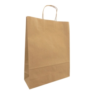 Sac papier kraft anses torsadées