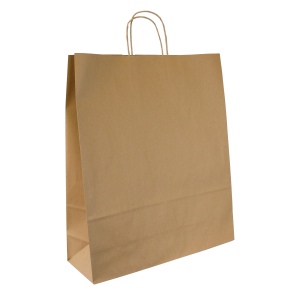 Sac papier kraft anses torsadées