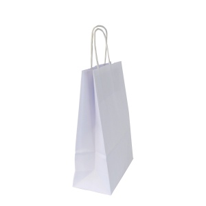 Sac papier blanc anses torsadées 3
