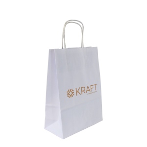Sac papier blanc anses torsadées 4