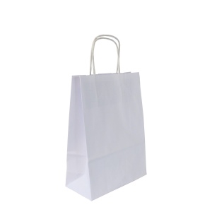 Sac papier blanc anses torsadées