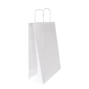 Sac papier blanc anses torsadées 3