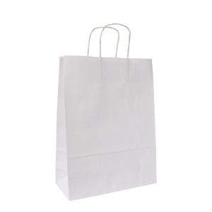 Sac papier blanc anses torsadées