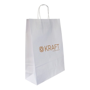 Sac papier blanc anses torsadées 4