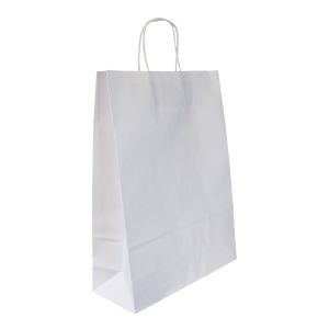 Sac papier blanc anses torsadées
