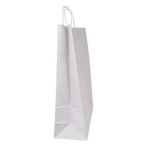 Sac papier blanc anses torsadées 3