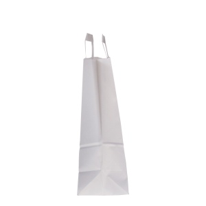 Sac papier blanc anses plates 3