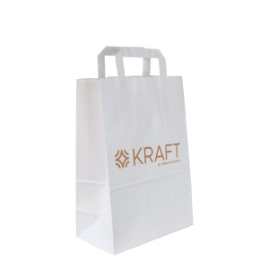 Sac papier blanc anses plates 4