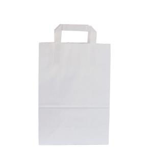 Sac papier blanc anses plates 2