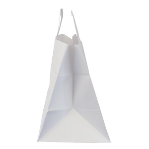 Sac papier blanc anses plates 3