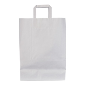 Sac papier blanc anses plates 2