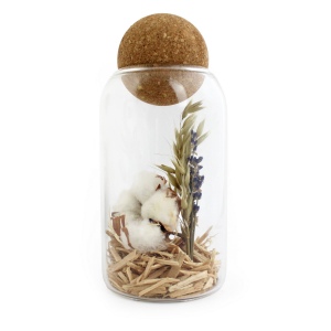 Terrarium boule liège - Fleurs séchées