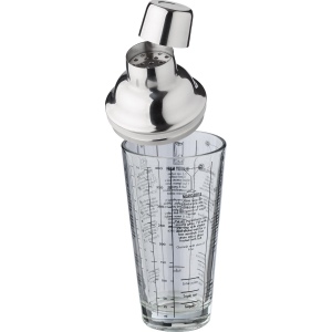 Shaker gradué en verre et en inox Adela 4