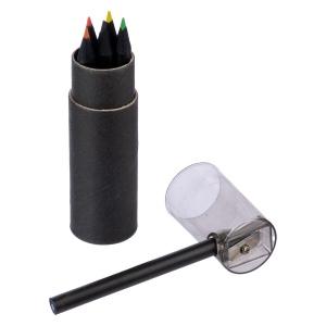 Tube en carton recyclé de 6 crayons Beate 4