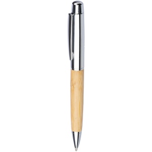 Stylo bille twist en acier inoxydable et bambou Anke 11