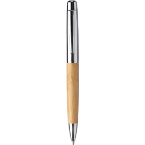 Stylo bille twist en acier inoxydable et bambou Anke 3