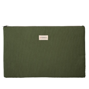 Sacoche ordinateur 17" velours côtelé 7