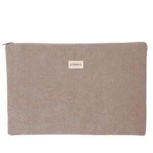 Sacoche ordinateur 17" velours côtelé 4