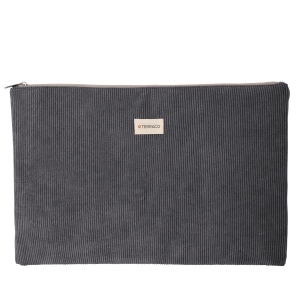 Sacoche ordinateur 17" velours côtelé 5