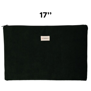Sacoche ordinateur 17" velours côtelé 3