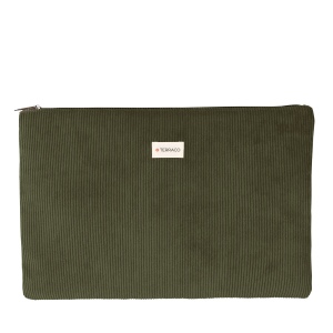 Sacoche ordinateur 15" velours côtelé 7