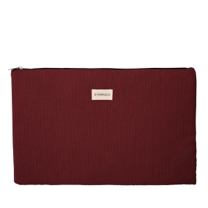 Sacoche ordinateur 15" velours côtelé 12