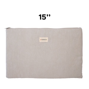 Sacoche ordinateur 15" velours côtelé 2