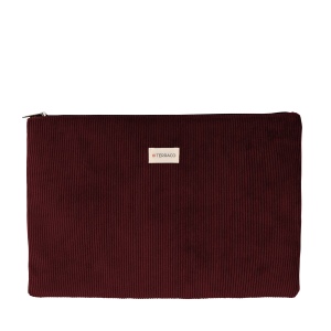 Sacoche ordinateur 14" velours côtelé 12
