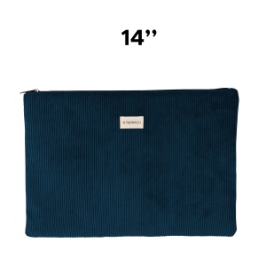 Sacoche ordinateur 14" velours côtelé
