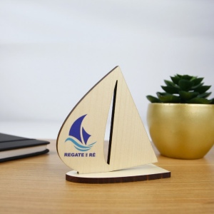 Trophée en bois BATEAU 10cm - France 2
