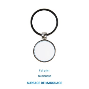 Porte-clés Métallique rond 35 mm - France 4