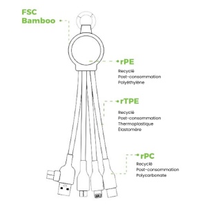 Câble de charge 6 en 1 lumineux Bambou 3