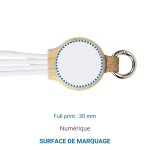 Câble de charge 6 en 1 blanc bambou 4