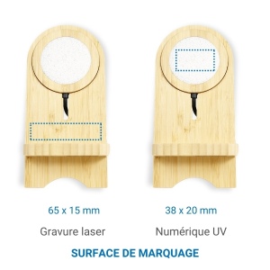 Chargeur sans fil Bambou avec support 4