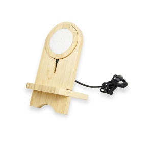 Chargeur sans fil Bambou avec support