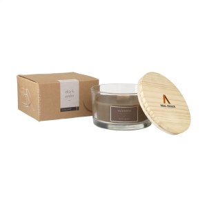 Une bougie parfumée Wooosh décorative et luxueuse coulée dans un pot en verre robuste, poli et transparent 5