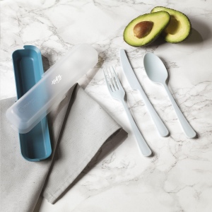 Set de couverts 3 pièces en plastique réutilisable de la marque Circulware 13