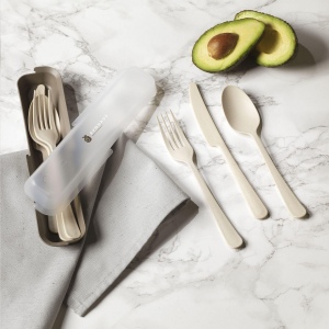 Set de couverts 6 pièces en plastique réutilisable de la marque Circulware 12