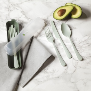 Set de couverts 6 pièces en plastique réutilisable de la marque Circulware 13