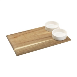 Cette planche de service Wooosh accompagnée de 2 bols en porcelaine attirera tous les regards sur n'importe quelle table 2