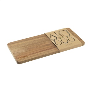 Plateau de fromages exclusif de la marque Wooosh en bois d'acacia certifié FSC 100%