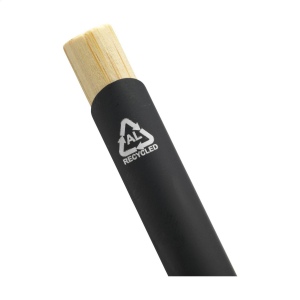 Stylo à bille fin à encre bleue avec corps en aluminium 100% recyclé avec finition caoutchoutée et clip en métal robuste 16