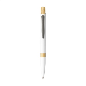 Stylo à bille fin à encre bleue avec corps en aluminium 100% recyclé avec finition caoutchoutée et clip en métal robuste 6