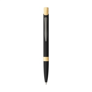 Stylo à bille fin à encre bleue avec corps en aluminium 100% recyclé avec finition caoutchoutée et clip en métal robuste 7