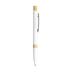 Stylo à bille fin à encre bleue avec corps en aluminium 100% recyclé avec finition caoutchoutée et clip en métal robuste 9