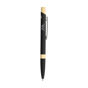 Stylo à bille fin à encre bleue avec corps en aluminium 100% recyclé avec finition caoutchoutée et clip en métal robuste 10