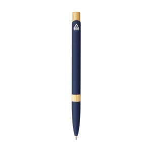 Stylo à bille fin à encre bleue avec corps en aluminium 100% recyclé avec finition caoutchoutée et clip en métal robuste 11