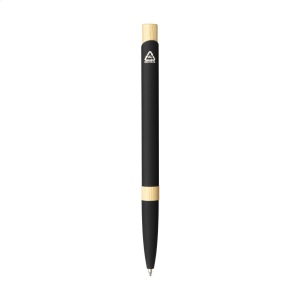 Stylo à bille fin à encre bleue avec corps en aluminium 100% recyclé avec finition caoutchoutée et clip en métal robuste 13
