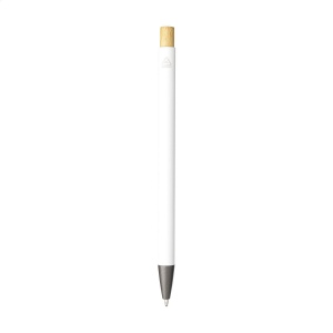 Stylo à bille mince à encre bleue avec un corps en aluminium 100% recyclé avec finition caoutchoutée 23
