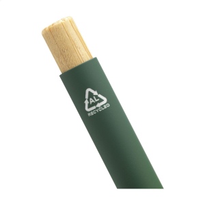 Stylo à bille mince à encre bleue avec un corps en aluminium 100% recyclé avec finition caoutchoutée 31